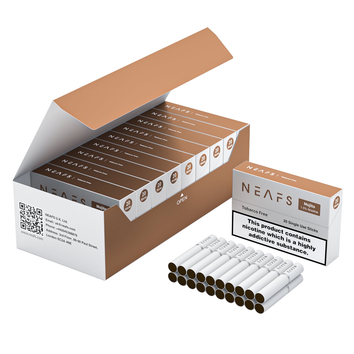 NEAFS Coffee Tobacco Free Heated Sticks – 200 Sticks