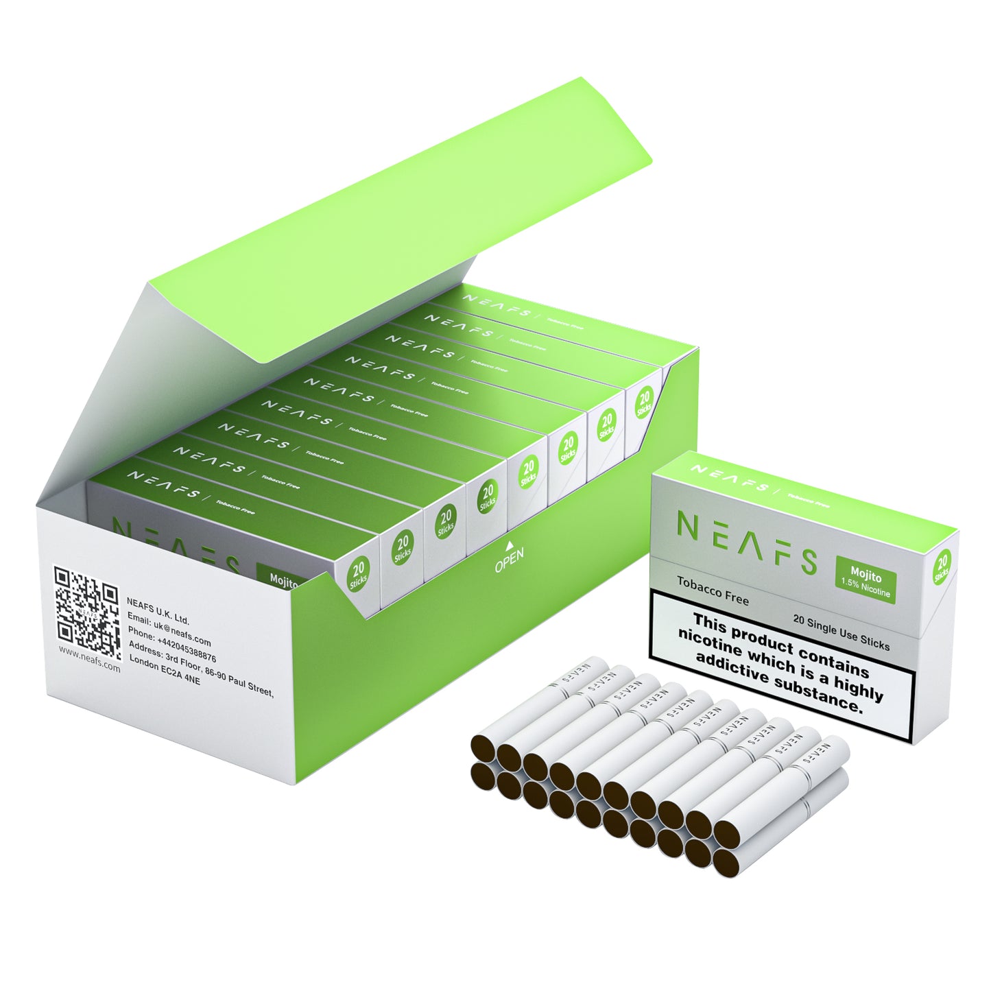 NEAFS Mojito Tobacco Free Heated Sticks – 200 Sticks