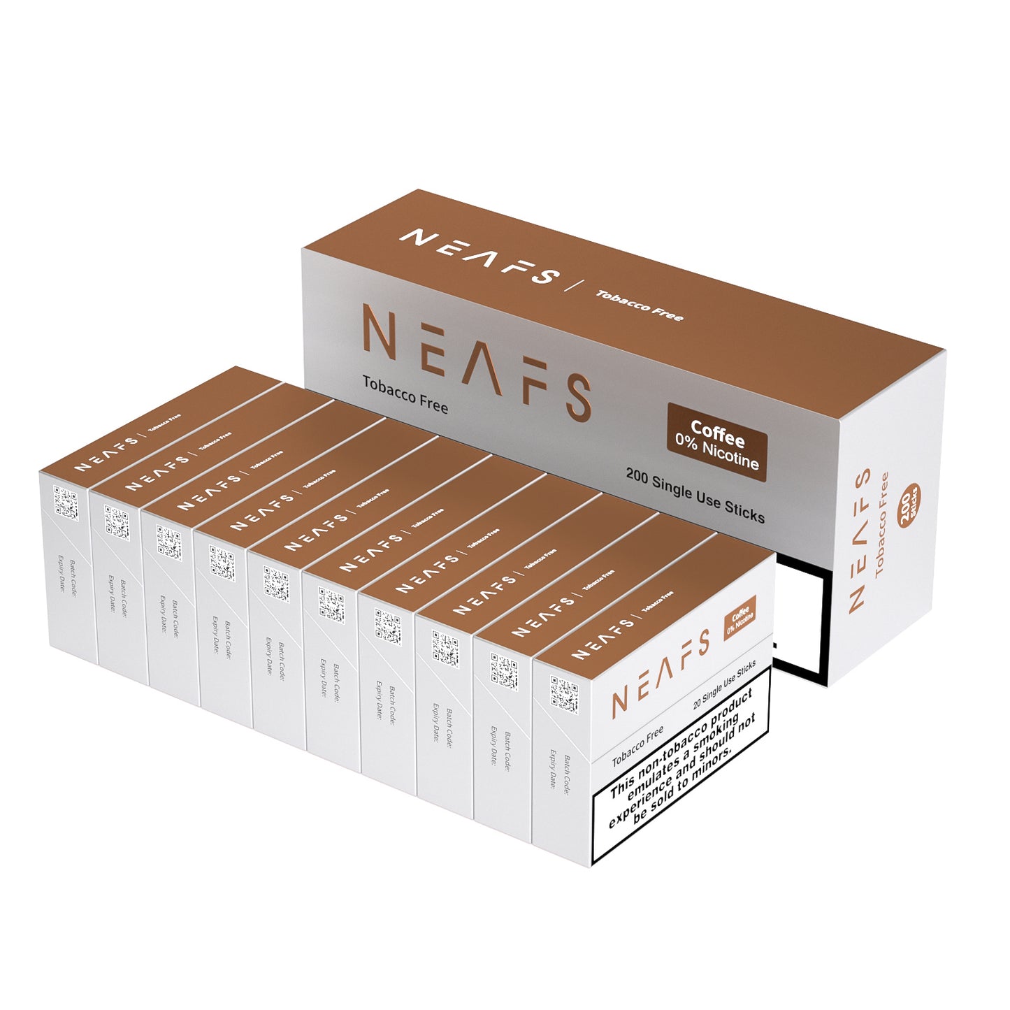 NEAFS Coffee Tobacco Free Heated Sticks – 200 Sticks