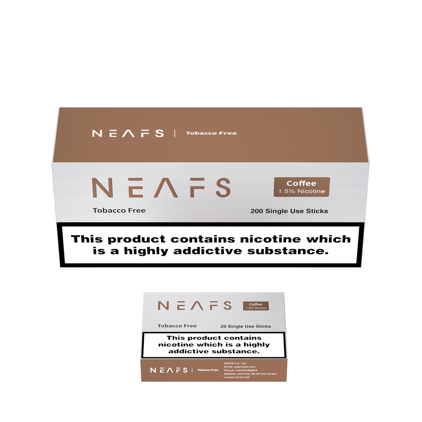 NEAFS Coffee Tobacco Free Heated Sticks – 200 Sticks