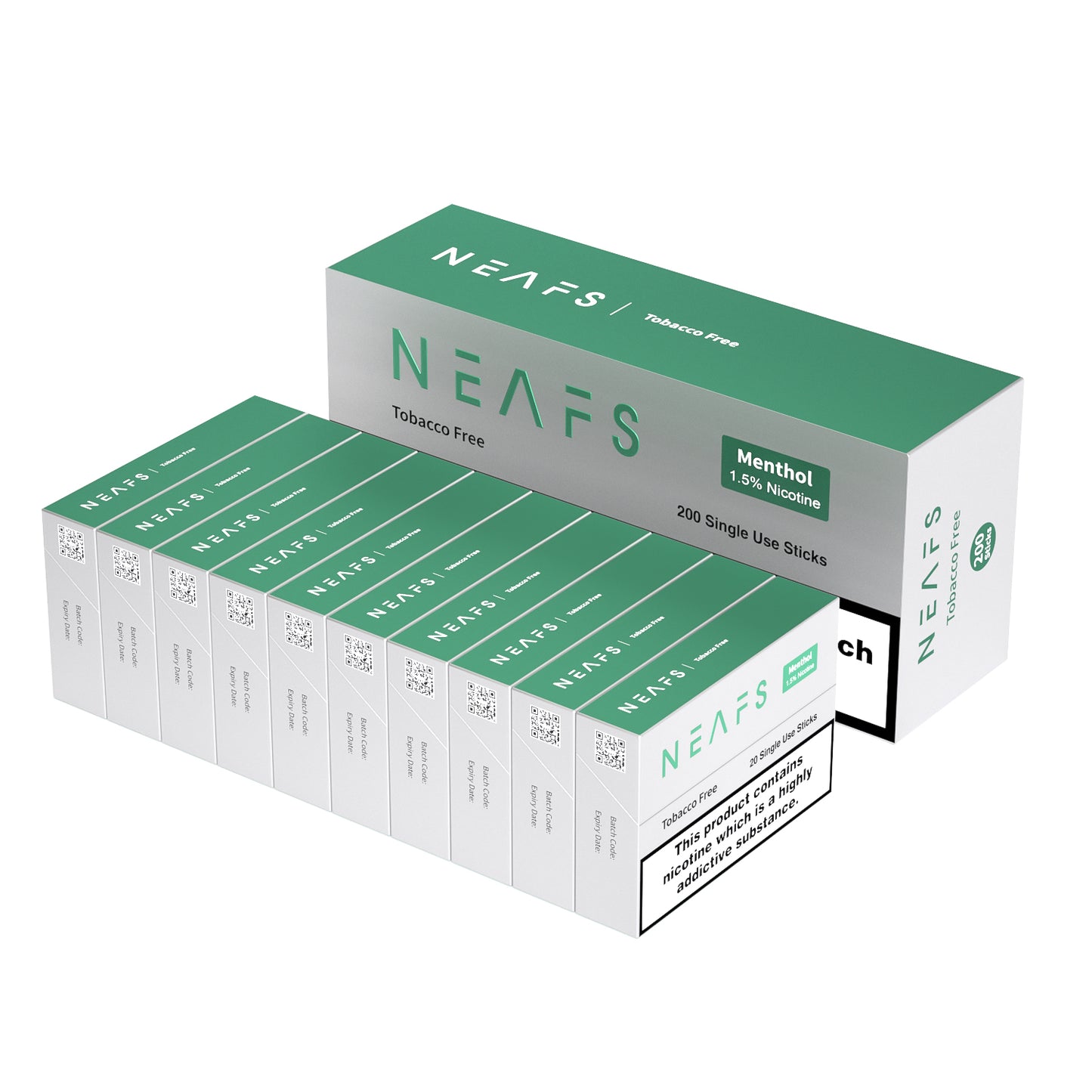 NEAFS Menthol Tobacco Free Heated Sticks – 200 Sticks