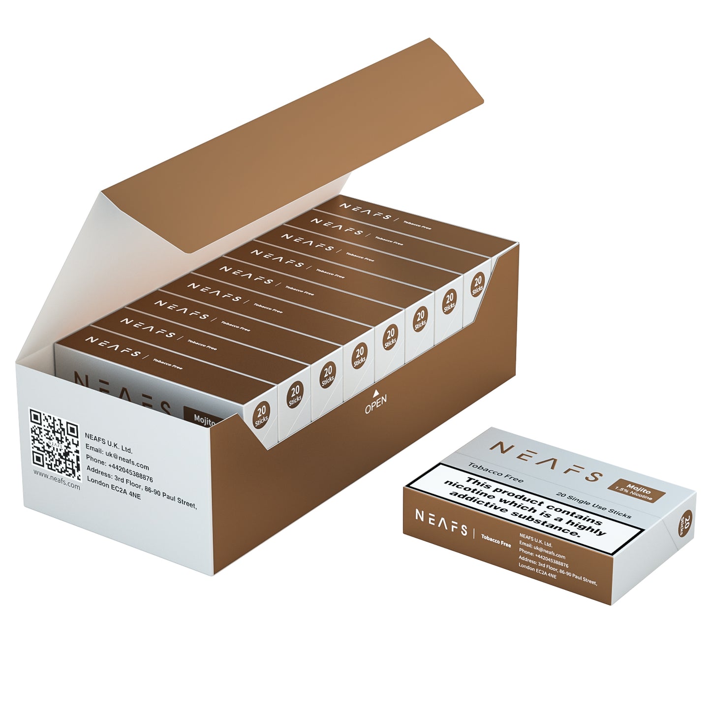 NEAFS Coffee Tobacco Free Heated Sticks – 200 Sticks