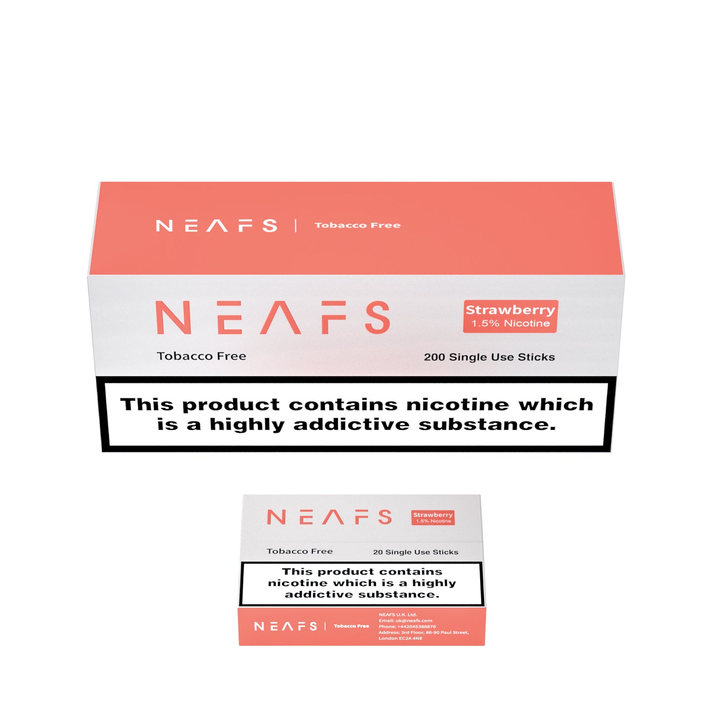 NEAFS Strawberry Tobacco Free Heated Sticks – 200 Sticks