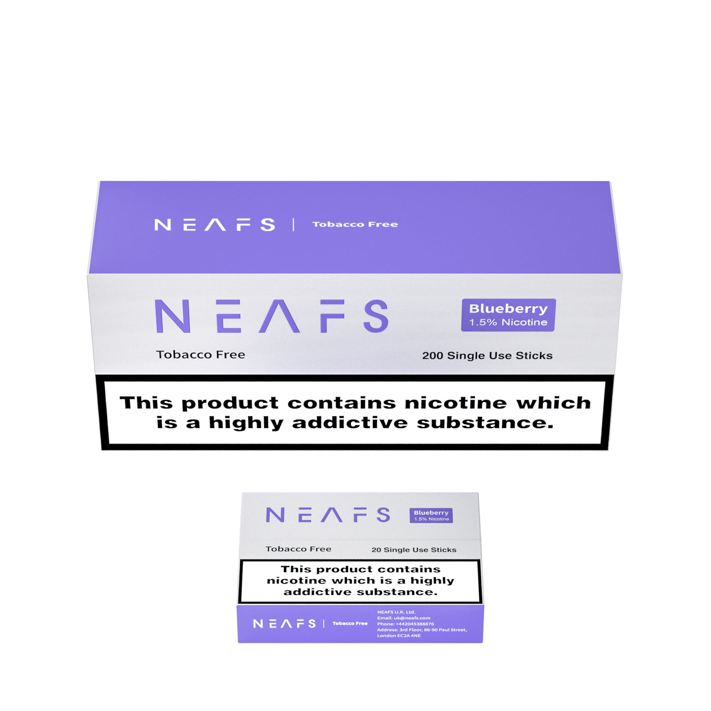 NEAFS Blueberry Tobacco Free Heated Sticks – 200 Sticks