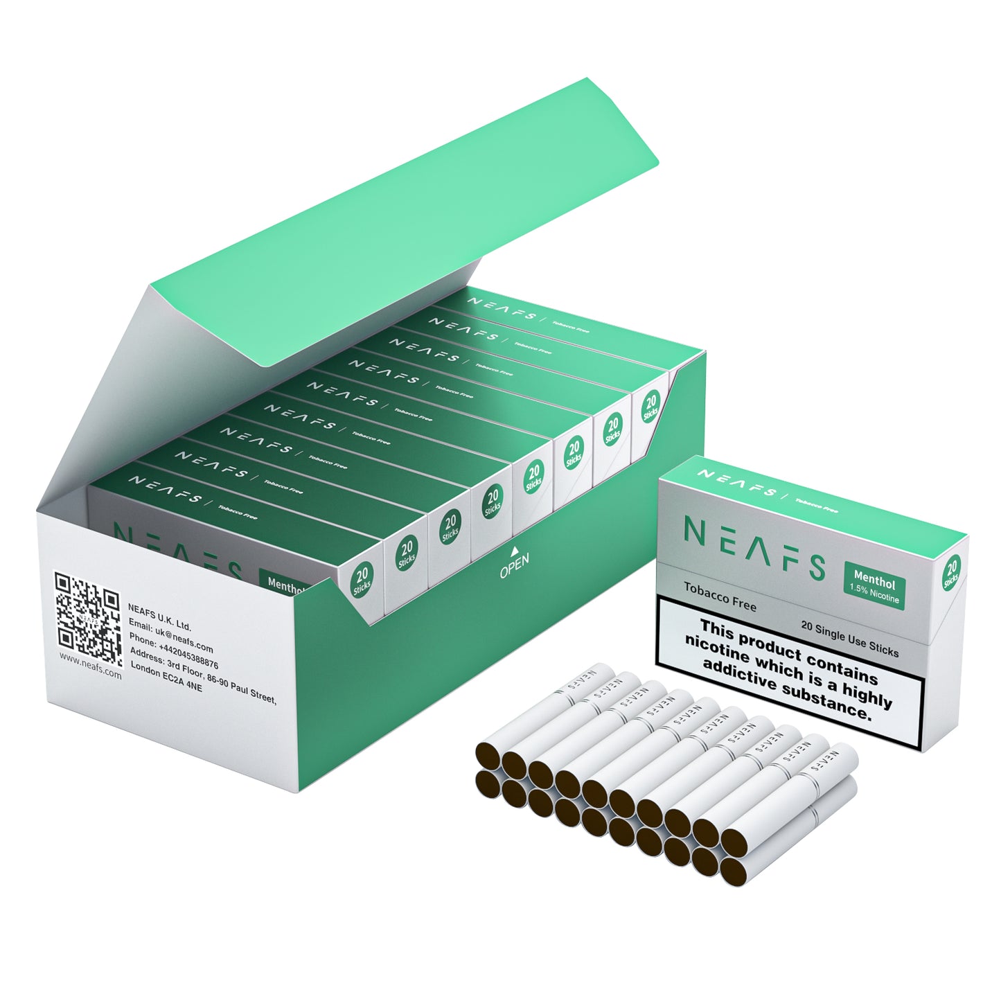 NEAFS Menthol Tobacco Free Heated Sticks – 200 Sticks